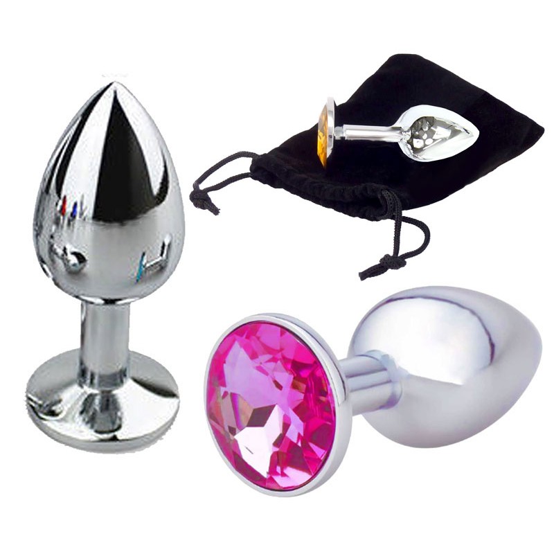 Adora Silver Jewel Princess Butt Plug - Hot Pink - Large